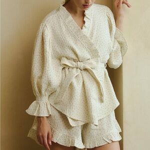 RUFFLED MUSLIN PJ SET